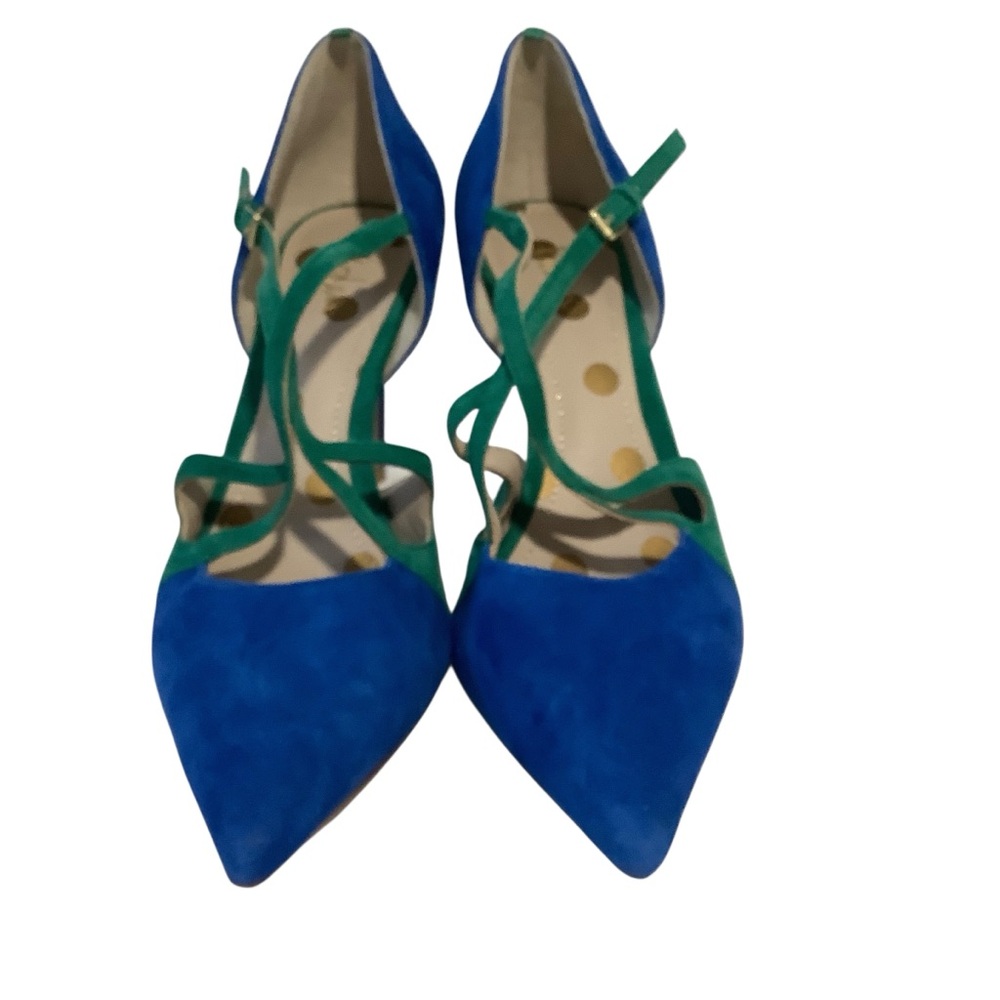 Boden Suede Color Block Strappy Heels - Picture 2 of 8
